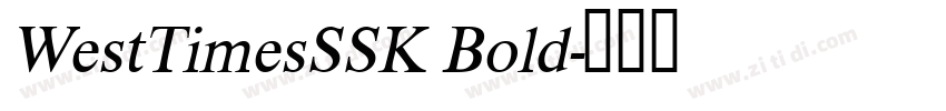 WestTimesSSK Bold字体转换